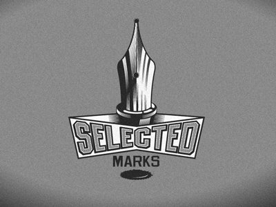 Selected Marks icon illustration pen nib