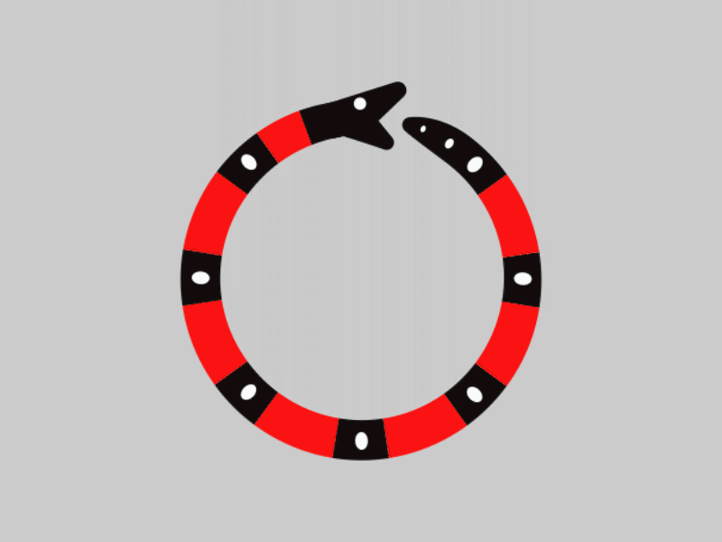 Ouroboros heart loading logo nantes red and black skull snake