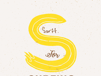 S for Surf branding design illustration ilustrasi vektor