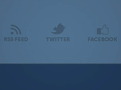 Footer Gets Social facebook footer icons rss social twitter ui