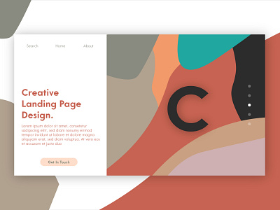 Creative Colorful Landing Page app branding clean design illustration illustrator ui ux web website
