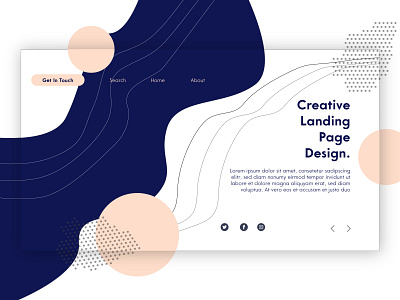 Landing Page Abstract Shape branding clean design illustration illustrator typography ui ux web website