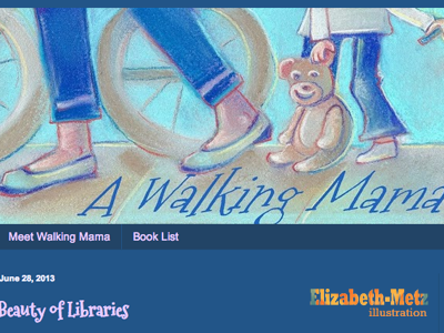 Walking Mama blog drawing illustration pastels