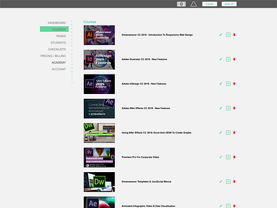 Video Courses page