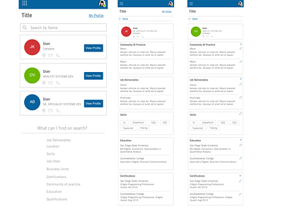 Mobile Employee Finder search ui uidesign ux