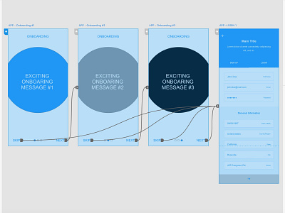 On boarding XD wireframes adobe xd ui ux wireframe