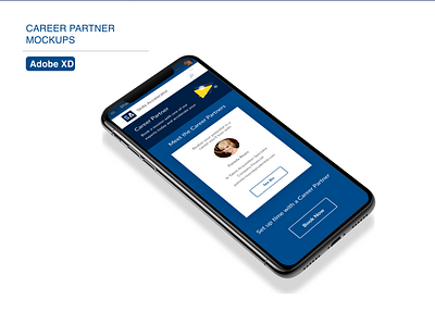 Wireframe career coach mobile adobe xd ui ux wireframe
