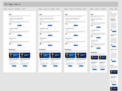 Jobs cards responsive ui design ux