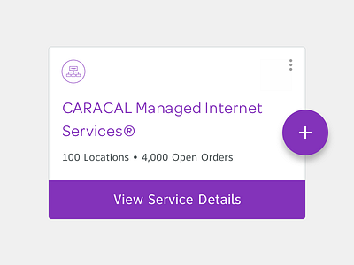 CARACAL - Add a service app card material design mobile web