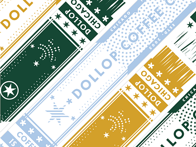 Dollop Coffee Co. Scarf chicago coffee dollop merch patterns scarf stars weaving woven