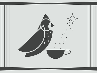 Drinking Bird Exploratory Mark abstract bird coffee illustration mark