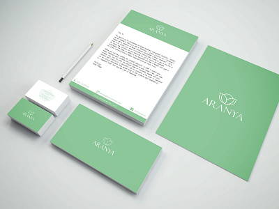 Stationery design for Aranya