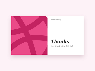 Hi Dribbble :)