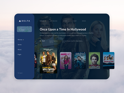 Delta Studio UI concept airline app blue concept design interface minimal redesign simple travel ui ux video web