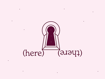 Portal(s) branding dark mauve depth design flat here icon illustration illustrator key lost personal pink portal project space stars there time vector