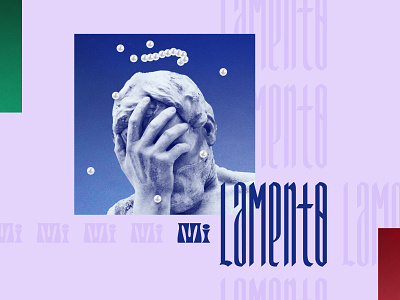 Mi Lamento album artwork beat blue branding broken collage cover art design gradient hip hop illustrator music pearl photoshop sad sorrow sound statue type typography