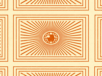 Encyclopedia book burnt orange cream design encyclopedia eye glare icon illustration kansas city line morning spine stamp starburst texture vector world