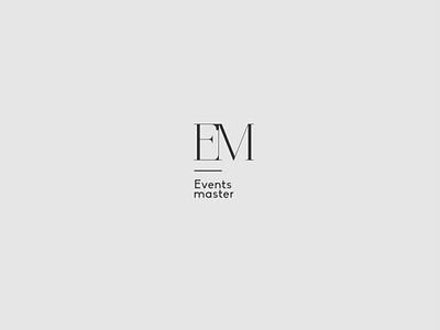 Events master logotype for event rentals & decoration