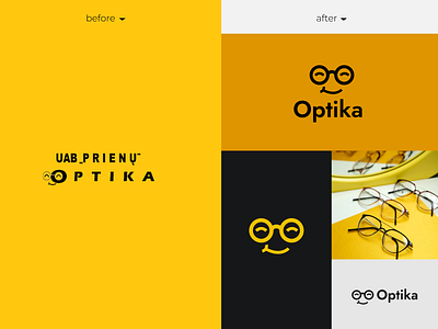 Prienų Optika logotype REBRAND branding clean graphicdesign logo design logodesign logomark logos logotype logotype designer minimal