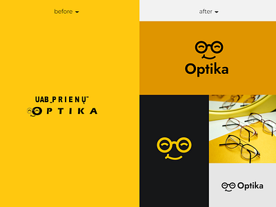 Prienų Optika logotype REBRAND