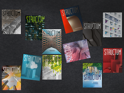 12 Structum covers 2020 - 2021 branding clean cover cover design layout magazine magazine covers magazine design magazine layout minimal print print design