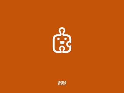 Muzle Puzle logotype playful childish logo design branding clean design graphicdesign illustration logo logo design logodesign logotype minimal