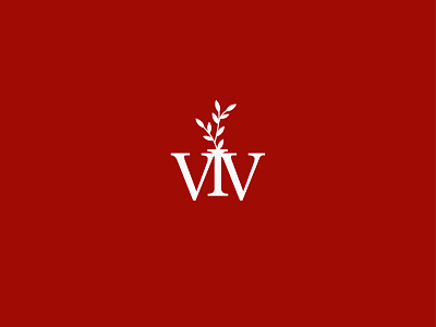 VIV Flower shop logomark logotype emblem icon