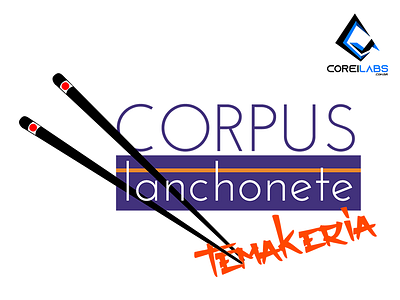 Corpus Lanchonete e Temakeria Logo branding design graphic design illustration logo typography vector
