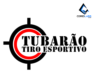 Tubarão Tiro Esportivo Logo branding design graphic design illustration logo typography vector