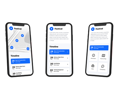 festivalorganiser.com application blue design event festival festival app map minimal mobile mockup product design ui ui ux ui design uidesign user interface ux ux design uxdesign web