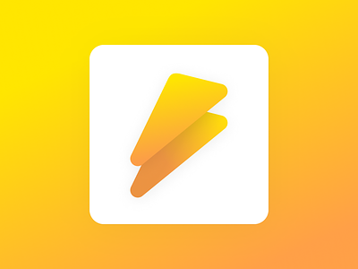 Bolt Icon Design app application bolt branding design figma figma design figmadesign flash icon logo minimal minimalist orange product design rounded thunder vector yellow