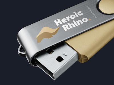 USB Flash Drive Design For Heroic Rhino Branding