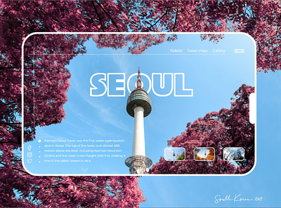 Seoul, N-Tower ntower seoul southkorea spring travel travel app webdesign website