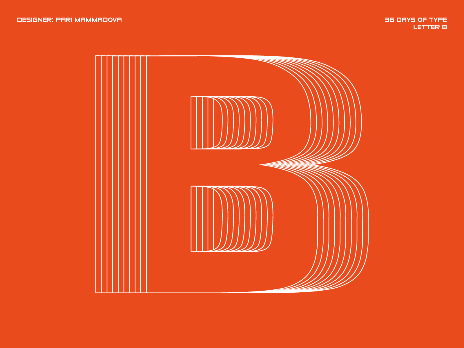 36 Days Of Type — Letter B By Pari Mammadova On Dribbble