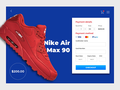 Daily UI 002 | Credit Card Checkout Form 002 checkout checkout form checkout page daily dailyui dailyui002 dailyuichallenge form nike nikeairmax nikeairmax90 page ui uidesign ux uxdesign web webdesign website