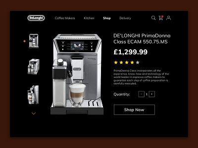 Daily UI 012 | E-Commerce Shop 012 coffee coffeemachine daily dailyui dailyui012 dailyuichallenge delonghi delonghiprimadonna ecommerce ecommerceshop product shop singleitem ui ui012 uidesign uiux ux uxdesign