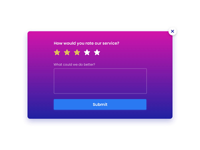 Daily UI 016 | Pop-Up (Overlay) 016 challenge daily dailyui dailyui016 dailyuichallenge dailyuiux gradient overlay popup popupdesign rate rating ui ui016 uidesign uiux userinterface ux uxdesign
