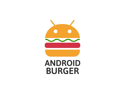 Android Burger Logo android branding burger creative creativedesign design greatlogo icon idea illustration inspiration logo logodesign minimal restaurant typography