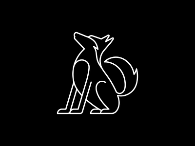 Wolf branding design icon illustration lineart logo mascot minimal vector