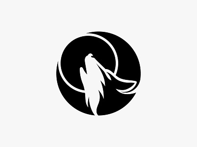 Howling Wolf animal branding design head icon illustration lineart logo mascot vector