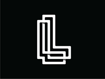 L Logo Concept branding design icon lineart logo typography vector