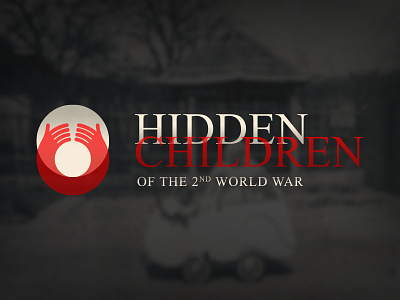 Hidden Children (logo nagative) dark exhibition identity logo museum slovenia war website