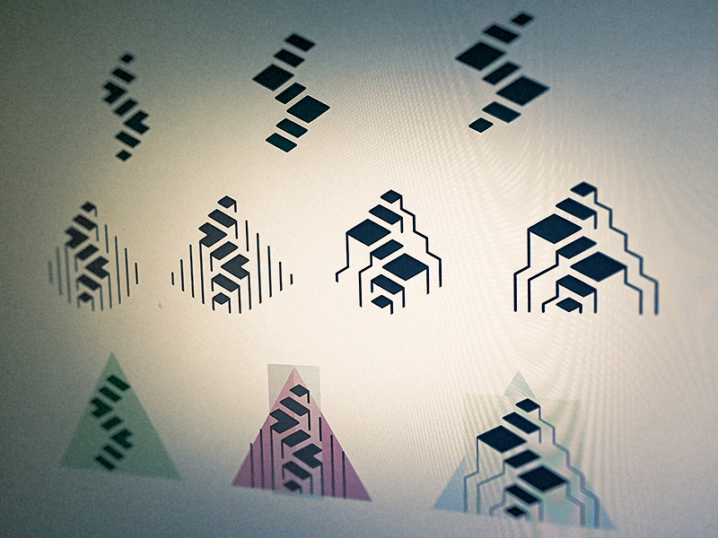 Sportlin sketches path stairs height steps endurance climbing mountain sport logo