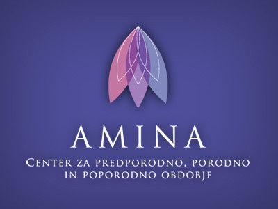 Amina Logo amina birth center child group logo meeting pregnant session woman