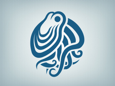 Octo blue hotel illustration logo octopus restaurant sea