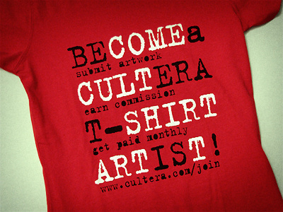 "Become a Cultera Artist" T-Shirt ... community cultera designers join new t shirt tshirt work