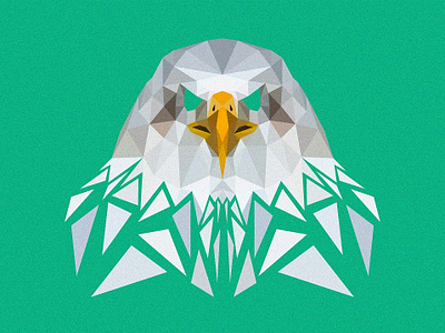 Test on low poly effect art design eagle illustration low poly vector