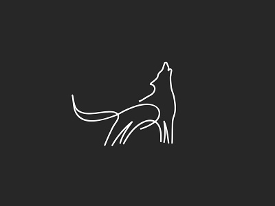 Whitewolf Logo animal black and white blackwhite branding clean curvy icon identity logo minimalist monoline music simple stroke symbol wolf