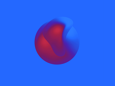 Sphere Exploration 3d abstract baugasm bauhaus blue clean conceptual gradient map minimalist red rgb shading space