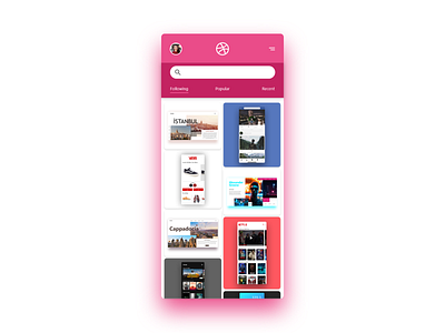 Dribbble app redesign. app appdesign appui concept concept app dailyui design dribbble dribbble app exercise redesign redesign concept uidesign uı